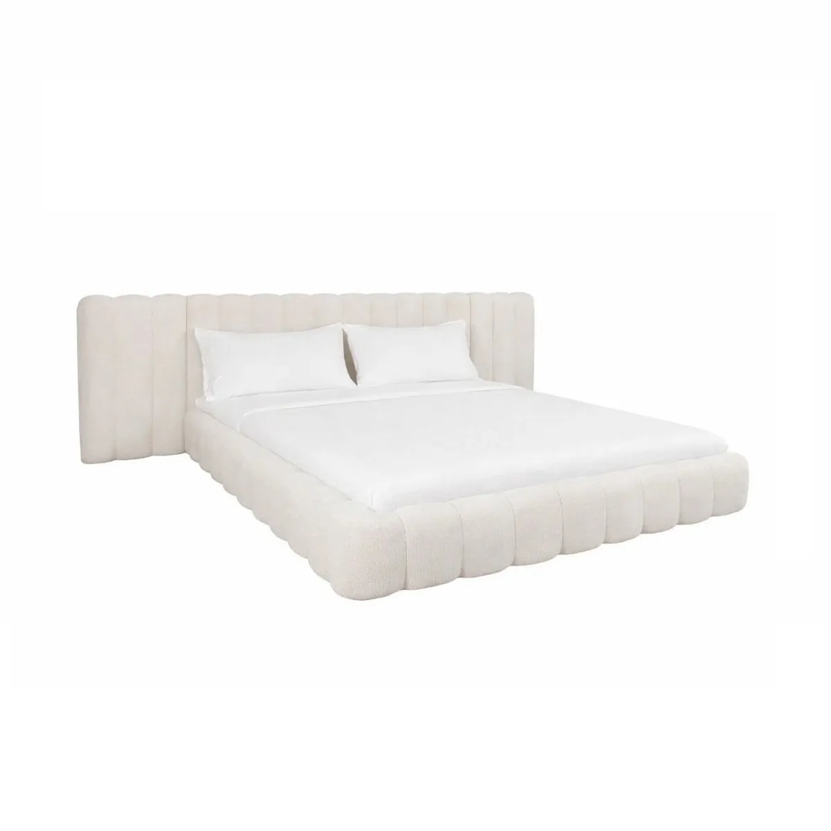 Richmond Bed 'Cupidon' Met uitklapbare bedbodem, 180 x 210cm, kleur Crème