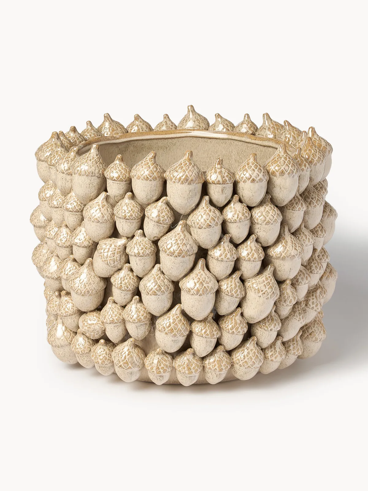 Gedekte pot Lelly met glazuur, H 32 cm