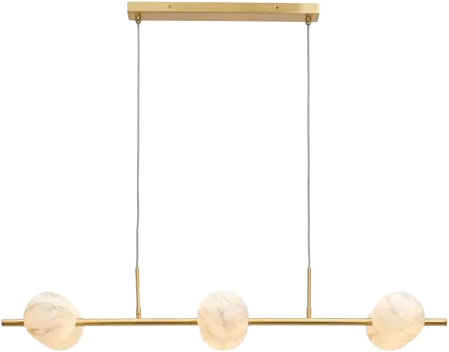 Carrara Hanglamp - 6 bollen - goud