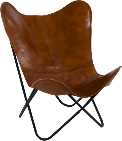 Vlinderstoel Buffalo 75x75x87 cm bruin