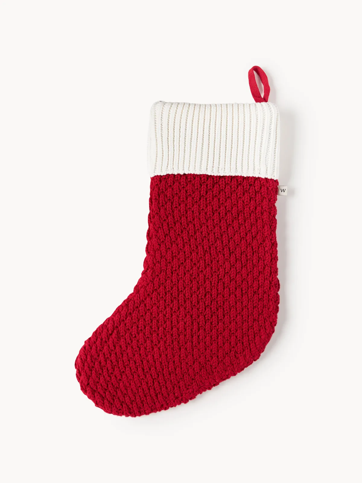 Gebreide katoenen kerstsok Lynda